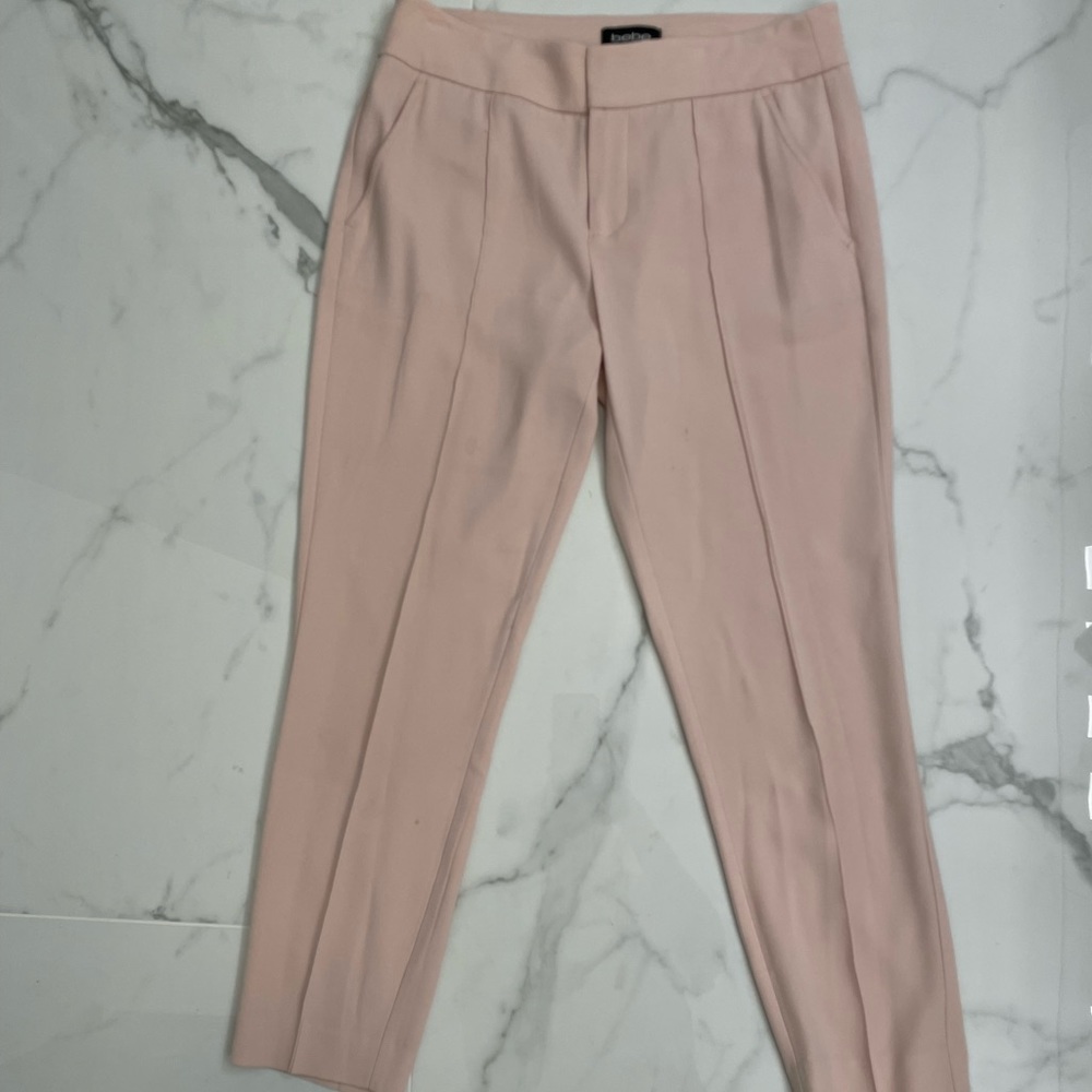 BEBE Pink Ankle Cut Trousers